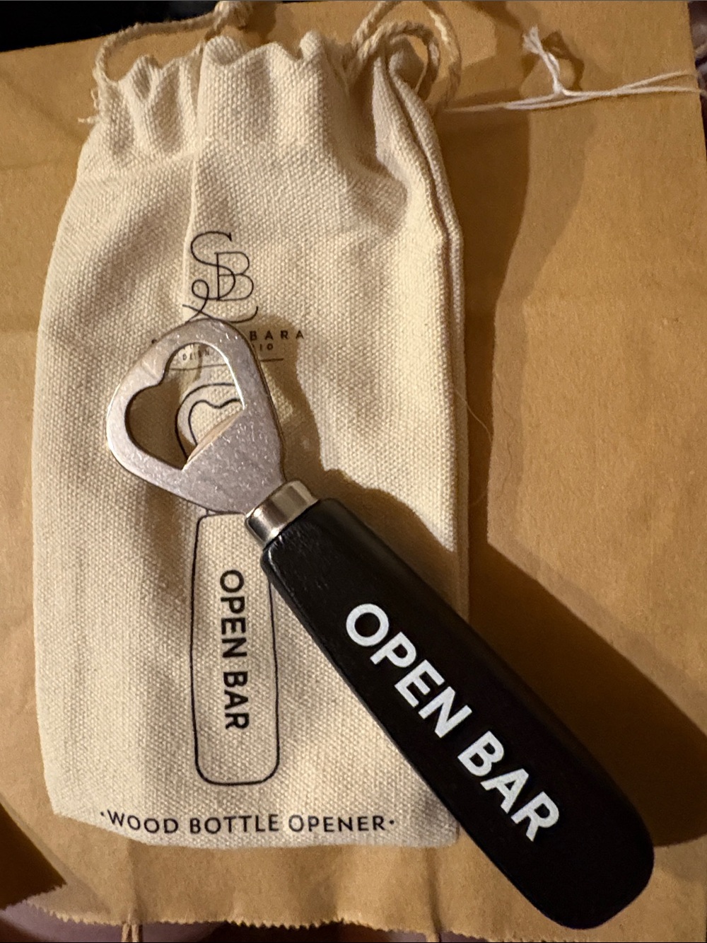 OPEN BAR Black Wood Bottle Opener by OPEN BAR